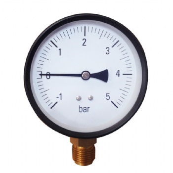  Black Steel Case Pressure Gauge	